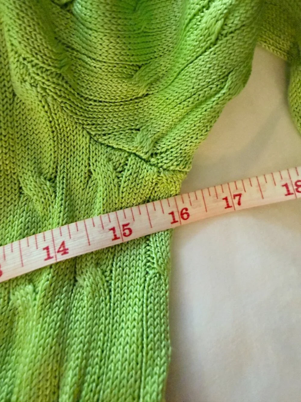 Ralph Lauren Cable-Knit V-Neck Pullover Sweater – Light Green EXTRA SMALL - Picture 6 of 7